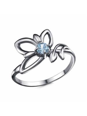 Кольцо бижутерия, покрытие - серебрение с оксидированием, вставка - фианит (недрагоценный камень)