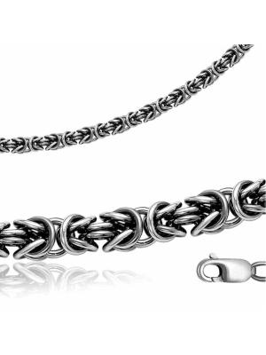 Цепь серебро 925 пробы, покрытие - оксидирование, без вставок