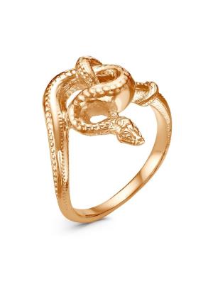 Кольцо бижутерия, покрытие - золочение, без вставок