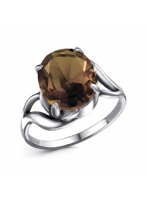 Кольцо бижутерия, покрытие - серебрение с оксидированием, вставка - искусственный султанит