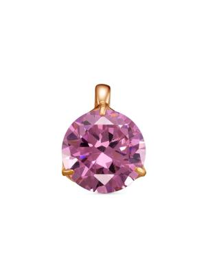 Подвеска бижутерия, покрытие - золочение, вставка - фианит (недрагоценный камень)