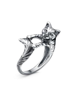 Кольцо бижутерия, покрытие - серебрение с оксидированием, без вставок