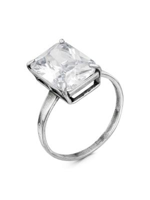 Кольцо бижутерия, покрытие - серебрение с оксидированием, вставка - фианит (недрагоценный камень)