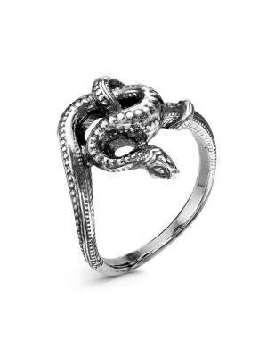 Кольцо бижутерия, покрытие - серебрение с оксидированием, без вставок