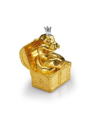 Сувенир бижутерия, покрытие - золочение, выборочное родирование, без вставок