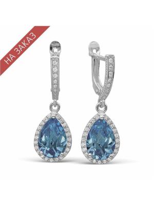 Серьги серебро 925 пробы, покрытие - родирование