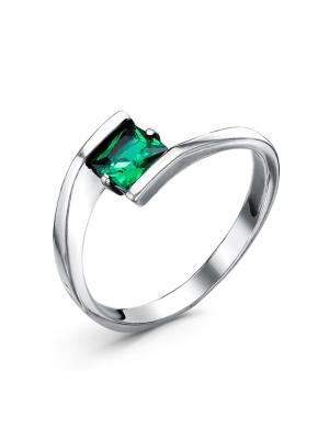 Кольцо бижутерия, покрытие - серебрение с оксидированием, вставка - искусственная шпинель