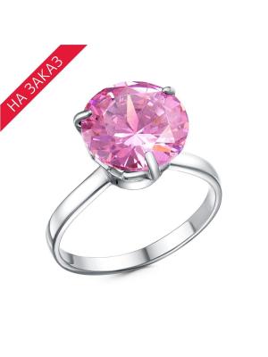 Кольцо серебро 925 пробы, покрытие - платинирование, вставка - фианит (недрагоценный камень)