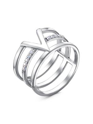 Кольцо серебро 925 пробы, покрытие - родирование, вставка - фианит (недрагоценный камень)