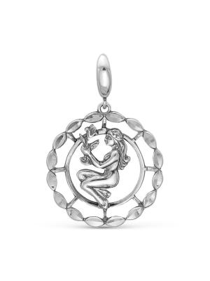 Подвеска "дева" серебро 925 пробы, покрытие - оксидирование, отделка - алмазная грань, без вставок