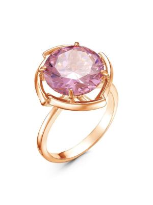 Кольцо бижутерия, покрытие - золочение, вставка - фианит (недрагоценный камень)