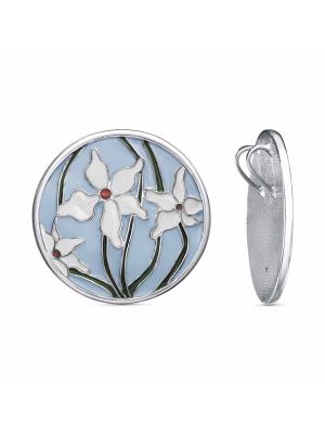 Подвеска бижутерия, покрытие - платинирование, отделка - эмаль, без вставок