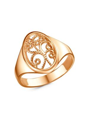 Кольцо бижутерия, покрытие - золочение, без вставок