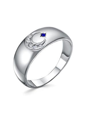 Кольцо бижутерия, покрытие - платинирование, вставка - стекло ювелирное preciosa