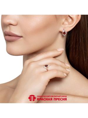 Кольцо серебро 925 пробы, покрытие - золочение, выборочное родирование, вставка - фианит (недрагоценный камень)