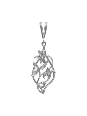 Подвеска серебро 925 пробы, покрытие - оксидирование, отделка - алмазная грань, без вставок