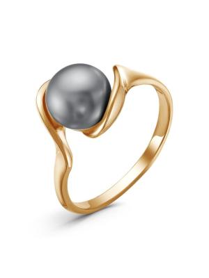 Кольцо бижутерия, покрытие - золочение, вставка - культивированный жемчуг
