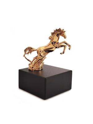 Сувенир "лошадь" бижутерия, покрытие - золочение, вставка - стекло ювелирное собственной огранки