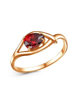 Кольцо бижутерия, покрытие - золочение, вставка - фианит (недрагоценный камень)