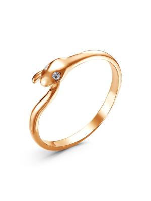 Кольцо бижутерия, покрытие - золочение, вставка - стекло ювелирное preciosa