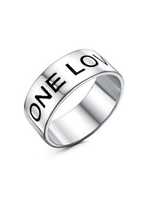 Кольцо серебро 925 пробы, покрытие - оксидирование, отделка - эмаль, без вставок