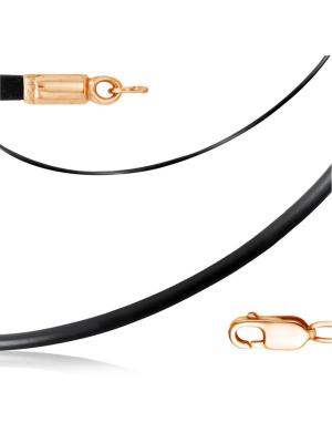 Шнур серебро 925 пробы, покрытие - золочение, без вставок