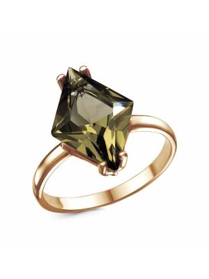 Кольцо бижутерия, покрытие - золочение, вставка - стекло ювелирное собственной огранки