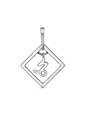 Подвеска"козерог" серебро 925 пробы, покрытие - оксидирование, без вставок