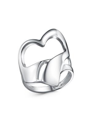 Кольцо серебро 925 пробы, покрытие - родирование, без вставок