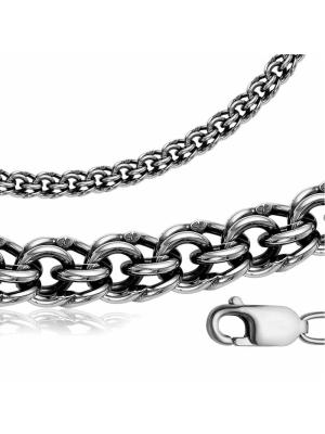 Цепь серебро 925 пробы, покрытие - оксидирование, без вставок
