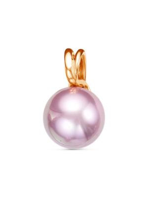 Подвеска бижутерия, покрытие - золочение, вставка - имитация жемчуга