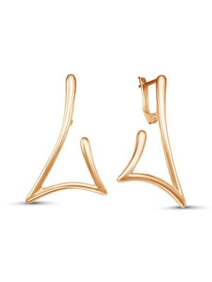 Серьги бижутерия, покрытие - золочение, без вставок