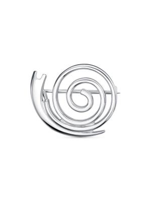 Брошь бижутерия, покрытие - платинирование, без вставок