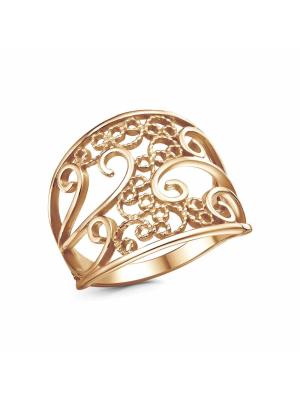 Кольцо бижутерия, покрытие - золочение, без вставок