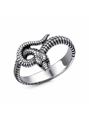 Кольцо бижутерия, покрытие - серебрение с оксидированием, вставка - фианит (недрагоценный камень)