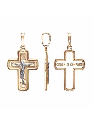 Подвеска серебро 925 пробы, покрытие - золочение, выборочное родирование, без вставок