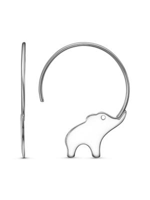 Серьги серебро 925 пробы, покрытие - платинирование, без вставок