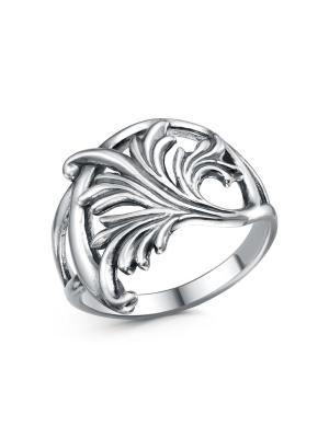 Кольцо серебро 925 пробы, покрытие - оксидирование, без вставок