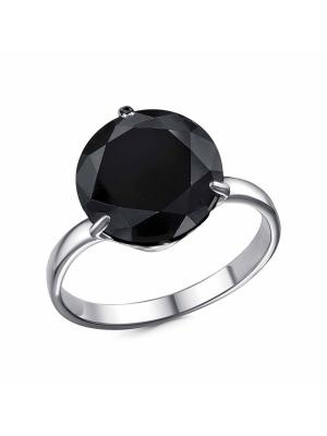 Кольцо серебро 925 пробы, покрытие - платинирование, вставка - фианит (недрагоценный камень)