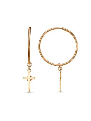 Серьги бижутерия, покрытие - золочение, без вставок