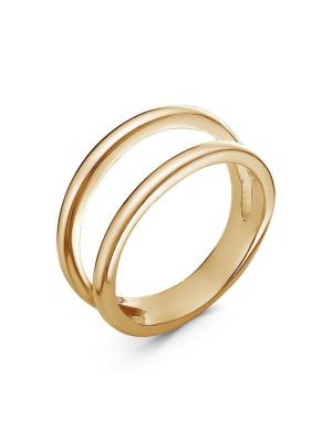 Кольцо бижутерия, покрытие - золочение, без вставок