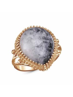 Кольцо бижутерия, покрытие - золочение, вставка - пинолит