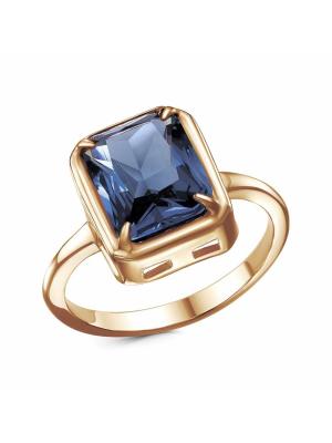 Кольцо бижутерия, покрытие - золочение, вставка - стекло ювелирное