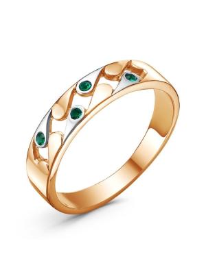 Кольцо бижутерия, покрытие - золочение, выборочное родирование, вставка - стекло ювелирное preciosa