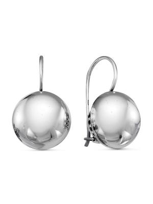 Серьги бижутерия, покрытие - серебрение с оксидированием, без вставок