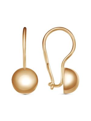 Серьги бижутерия, покрытие - золочение, без вставок