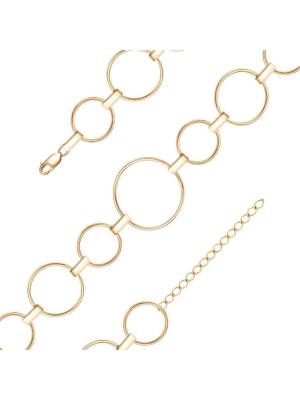 Браслет бижутерия, покрытие - золочение, без вставок