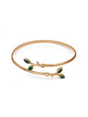 Браслет бижутерия, покрытие - золочение, отделка - эмаль, без вставок