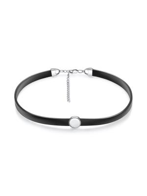 Чокер серебро 925 пробы, покрытие - платинирование, без вставок