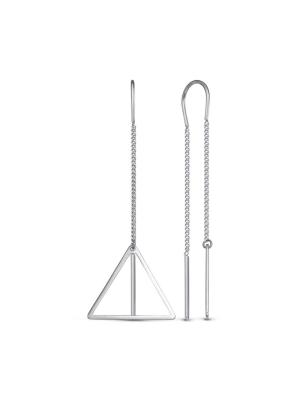 Серьги бижутерия, покрытие - серебрение, без вставок